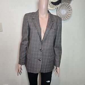Vintage Adini women's square blazer, 100% virgin wool, size 11